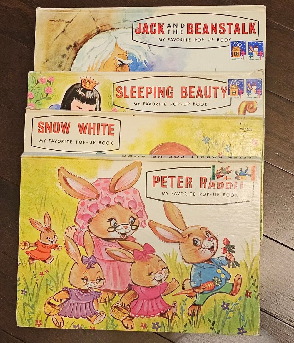 70s Peter Rabbit Snow White Sleeping Beauty Jack The Beanstalk Pop-up